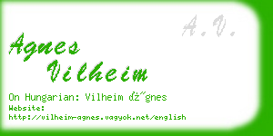 agnes vilheim business card